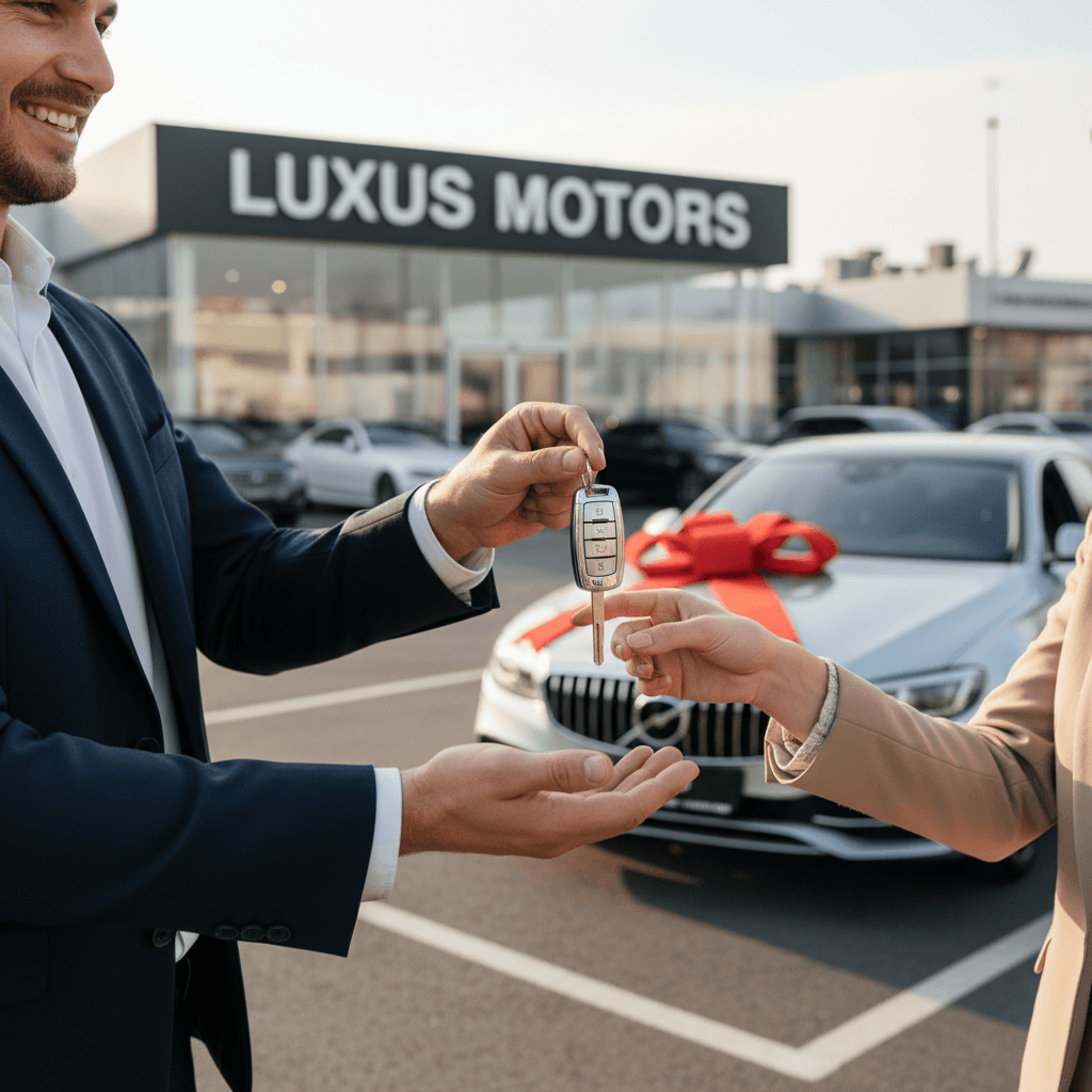 Car keys being handed over by a seller to a buyer